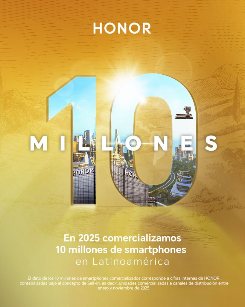 HONOR alcanza los 10 millones de smartphones comercializados en América Latina 