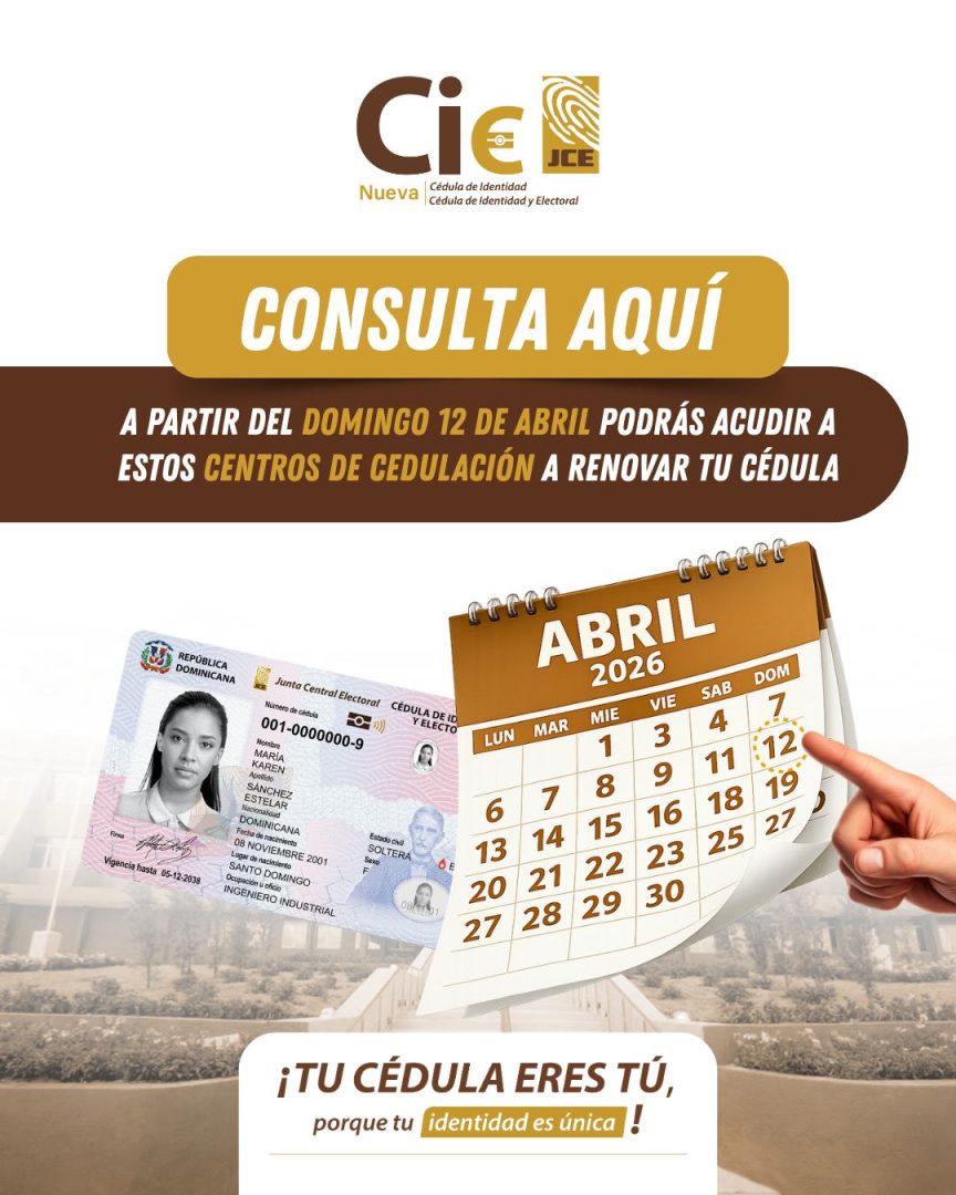 Dominicanos inician registro de nueva cédula desde el 12 de abril