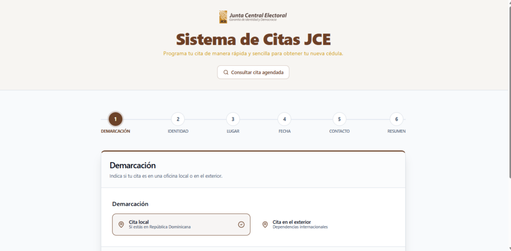 Sistema de citas JCE