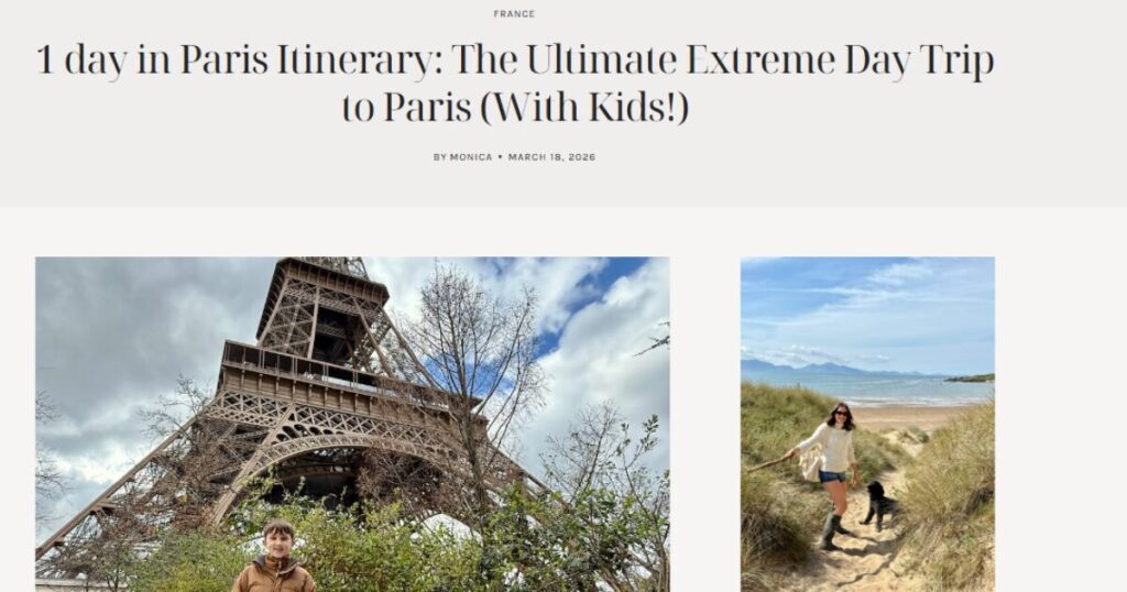 Itinerario compartido por Monica Stott en su blog The Travel Hack.