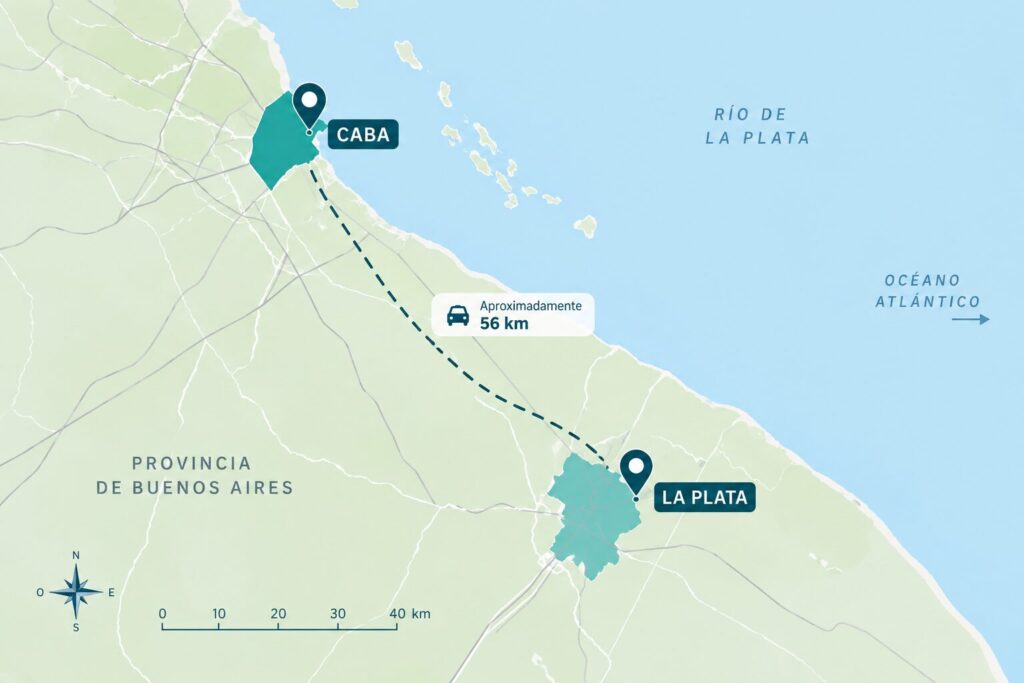 Ubicación de La Plata.